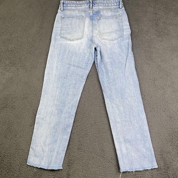 Porter Blue Jeans Womens 28 Blue High Rise Straight Leg Distressed Raw Hem Denim - Picture 10 of 12